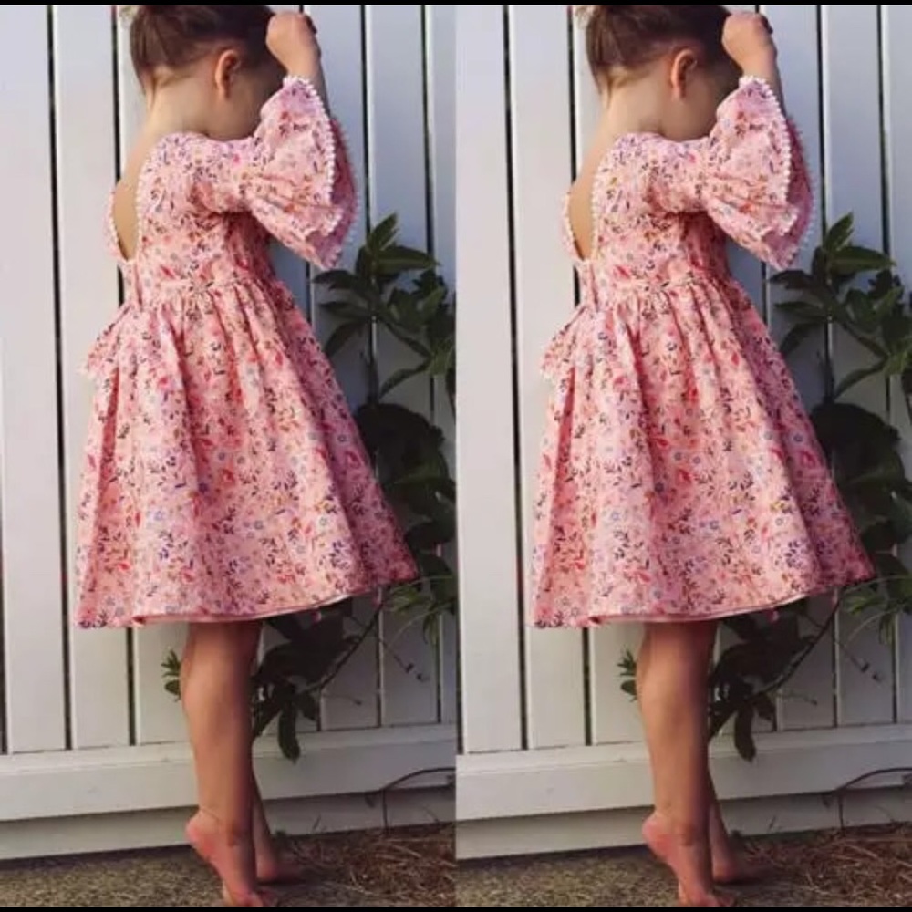 •REBOOTED!•2X HP•Boho Minimalist Flare Slv Dress• - Picture 2 of 8